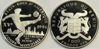 Benin 1000 Francs Fußball WM 1994 -