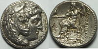 Makedonien Tetradrachme Alexander der Grosse Beiz.:Dreieck m. Punkt und Buchstaben Theta u. Epsilon -