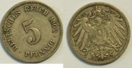 Kaiserreich 5 Reichspfennig 1902 F s 8.37 元 含税 ＋  133.79 元 运费