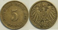 Kaiserreich 5 Reichspfennig 1906 J s 8.37 元 含税 ＋  133.79 元 运费