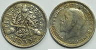 Großbritannien 3 Pence 1933 ss 37.65 元 含税 ＋  133.79 元 运费