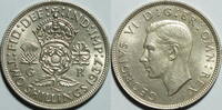 Großbritannien 2 Schilling 1937 Georg VI. st 326.32 元 含税 ＋  133.79 元 运费
