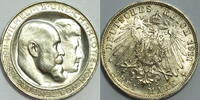 Würtemberg 3 Mark Wilhelm II. 1891-1918 Silberhochzeit Typ: A -