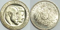 Würtemberg 3 Mark Wilhelm II. 1891-1918 Silberhochzeit Typ: A -