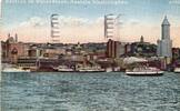 USA Seattle waterfront vintage stamped postcard -