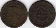 USA 1845 copper Large US Cent (L45) -