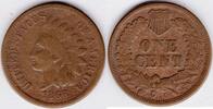 USA Indian Head penny 1866 (I66) -