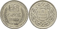 Tunesien 5 Francs Ahmad Pasha Bey -