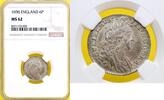 United Kingdom Sixpence Sixpence William III MS62 -