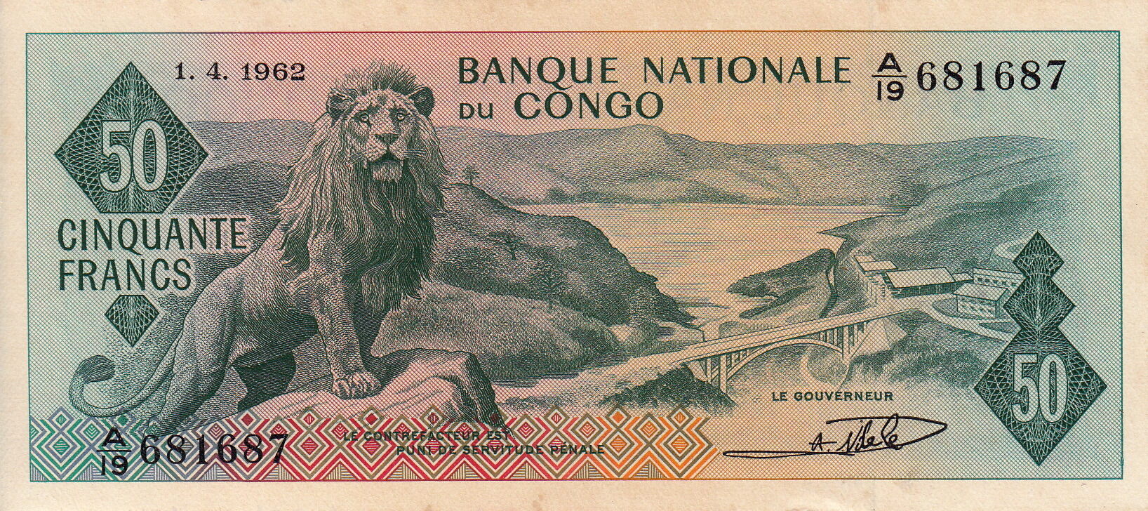刚果纸币50法郎图片