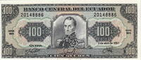 Ecuador 100 Sucres P.123Ac -