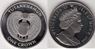 Isle of Man 1 Crown TUTANKHAMUN MASK unlisted KM.NEW7 -