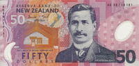 New Zealand 50 Dollar(plastic) P.188a -