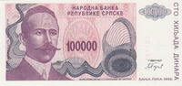 Bosnia-Herzegowina 100.000 Dinar P.154a -