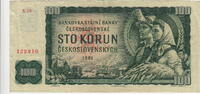 Czechoslovak Soc.Rep. 100 Korun 1961 P.91c VF 41.84 元 含税 ＋  200.81 元 运费