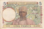French West Africa 5 Francs P.21 -