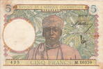 French West Africa 5 Francs P.25 -