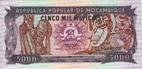 Mozambique 5.000 Meticais P.133 -