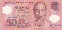Vietnam 50 Dong (plastic) in Folder P.118 -