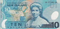New Zealand 10 Dollars(plastic) P.186b -