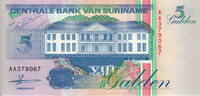 Surinam 5 Gulden P.136a -