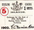 Keeling Cocos Isl. 5 Rupees P.S128 -