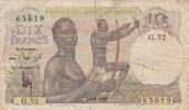 French West Africa 10 Francs P.37 -