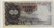 Latvian 10 Latu 1937 P.29a VF+ 460.20 元 含税 ＋  200.81 元 运费