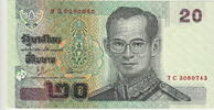 Thailand 20 Baht sin 76 P.109. -