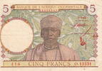 French West Africa 5 Francs P.26 -