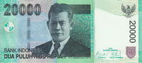 Indonesia 20.000 Rupiah P.144f -