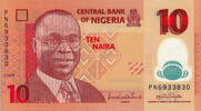 Nigeria 10 Naira(plastic) P.39 -