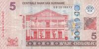 Surinam 5 Dollar P.162b -
