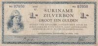 Surinam 1 Gulden Low Number P.105c. -