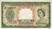 Malaya & British Borneo 5 Dollars P.2 -