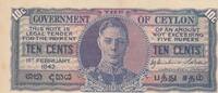 Ceylon 10 Cents P.43a -