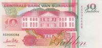 Surinam 10 Gulden Nr 996688 P.137b,,, -
