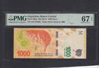 Argentina 1.000 Pesos PMG 67 P.366a -