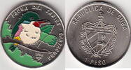 Cuba 1 Peso TODY BIRD Coloured KM.551 -