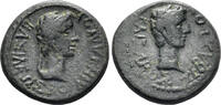 ROMAN PROVINCIAL AE Thracian Kingdom. Rhoemetalces I, with Augustus. Circa 11 BC-12 AD. AE 19mm (4.55g). RPC I 1715 -
