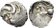 Diverse AR Quinarius Celtic Central Europe. Vindelici. 1st century BC. (1.81g, 17mm). 'Büschelquinar' type. LT 9275 var -