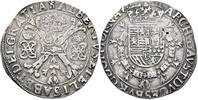 WORLD COINS -MEDALS - JETONS Spanish Netherlands, Brabant. Albert and Isabella. 1598-1621. AR Patagon (28.01g, 40mm). Tournai mint. Undated . Dav 4438 -