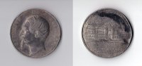 Frankreich Zinnmedaille "Napoleon III - Palais de l'industrie 1855" -