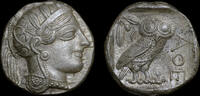 ANCIENT GREECE ATTICA, ATHENS, SILVER TETRADRACHM -