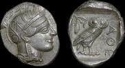 ANCINT GREECE ATTICA, ATHENS, SILVER TETRADRACHM -