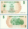 SIMBABWE / ZIMBABWE 5 Dollars -