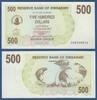 SIMBABWE / ZIMBABWE 500 Dollars -