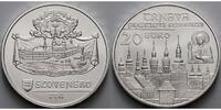 Slowakei 20 Euro Denkmalschutzgebiet Trnava, mit originaler Kapsel, -