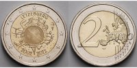 Luxemburg 2 Euro 10 Jahre Euro Bargeld,<br><b>geringe Auflage, -