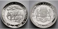 Somalia 100 Shillings<br>1 oz.<br>Ø 35 mm Elefant African Wildlife, 999er Silber, High Relief Technology, mit Zertifikat -